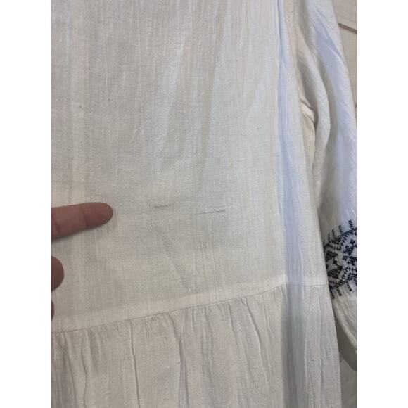 Hayden Los Angeles White‎ Embroidered Tassel Tie Neck Midi Dress Size S - Picture 6 of 6